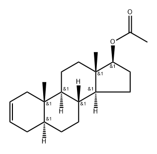 Androst-2-en-17-ol, acetate, (5α,17β)- Struktur