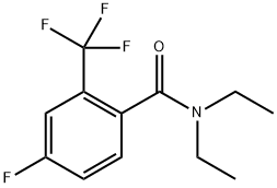 N,N-diethyl-4-fluoro-2-(trifluoromethyl)benzamide Structure