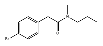 2-(4-bromophenyl)-N-methyl-N-propylacetamide 化学構造式