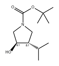 (3R,4S)-3-羟基-4-异丙基吡咯烷-1-羧酸叔丁酯,2325666-07-5,结构式