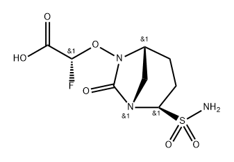ACETIC ACID, 2-[[(1S,2R,5R)-2-(AMINOSULFONYL)-7- OXO-1,6-DIAZABICYCLO[3.2.1]OCT-6-YL]OXY]-2- FLUORO- 结构式