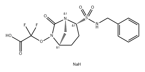 ACETIC ACID, 2,2-DIFLUORO-2-[[(1S,2R,5R)-7-OXO2-[[(PHENYLMETHYL)AMINO]SULFONYL]-1,6-DIAZAB ICYCLO[3 结构式