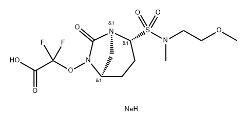 Acetic acid, 2,2-difluoro-2-[[(1S,2R,5R)-2-[[(2- methoxyethyl)methylamino]sulfonyl]-7-oxo-1, 6-diazabicyclo[3.2.1]oct-6-yl]oxy]-, sodium salt (1:1)|ACETIC ACID, 2,2-DIFLUORO-2-[[(1S,2R,5R)-2-[[(2- METHOXYETHYL)METHYLAMINO]SULFONYL]-7-OXO-1, 6-DIAZA