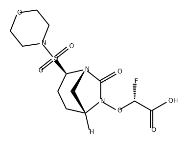 (R)-2-fluoro-2-(((1S,2R,5R)-2-(morpholinosulfonyl)-7-oxo-1,6-diazabicyclo[3.2.1]octan-6-yl)oxy)acetic acid|(R)-2-FLUORO-2-(((1S,2R,5R)-2-(MORPHOLINOSULFONYL)-7-OXO-1,6-DIAZABICYCLO[3.2.1]OCTAN-6-YL)OXY)ACETI