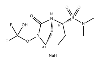 1 ,6-DIAZABICYCLO[3.2.1 ]OCTANE-2-SULFONAMIDE, 6-(DIFLUOROHYDROXYMETHOXY)-N,N-DIMETHYL-7- OXO-, SODI, 2326469-49-0, 结构式