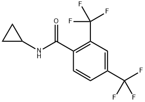 N-cyclopropyl-2,4-bis(trifluoromethyl)benzamide 化学構造式