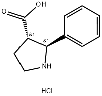 (2S,3S)-2-苯基吡咯烷-3-羧酸盐酸盐,2331211-55-1,结构式