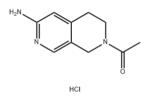 1-(6-Amino-3,4-dihydro-1H-2,7phthyridin-2-yl)-ethanone hydrochloride,2331260-26-3,结构式