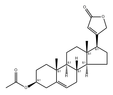 3beta-acetoxy-14alpha-carda-5,20(22)-dienolide Structure