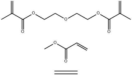 2-Propenoic acid, 2-methyl-, oxydi-2,1-ethanediyl ester, polymer with ethene and methyl 2-propenoate Struktur