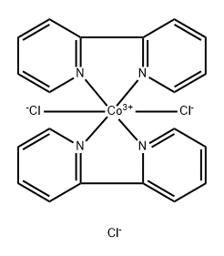 Cobalt(1+),bis(2,2'-bipyridine-kN1,kN1')dichloro-, chloride (1:1) 结构式
