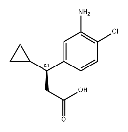 Benzenepropanoic acid, 3-amino-4-chloro-β-cyclopropyl-, (βS)- Structure