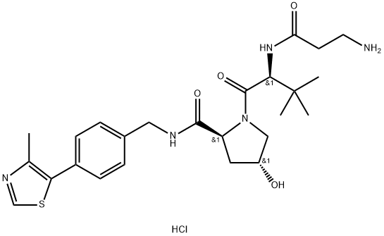 2341796-73-2 (2S,4R)-1-((S)-2-(3-氨基丙酰氨基)-3,3-二甲基丁酰基)-4-羟基-N-(4-(4-甲基噻唑-5-基)苄基)吡咯烷-2-甲酰胺二盐酸盐