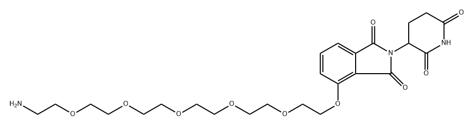 4-((17-amino-3,6,9,12,15-pentaoxaheptadecyl)oxy)-2-(2-oxopiperidin-3-yl)isoindoline-1,3-dione Structure