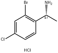 (1R)-1-(2-bromo-4-chlorophenyl)ethan-1-amine hydrochloride Structure