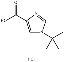 1H-Imidazole-4-carboxylic acid, 1-(1,1-dimethylethyl)-, hydrochloride (1:1) Struktur