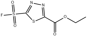 Ethyl 5-(fluorosulfonyl)-1,3,4-thiadiazole-2-carboxylate 化学構造式