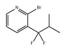 2-bromo-3-(1,1-difluoro-2-methylpropyl)pyridine Structure