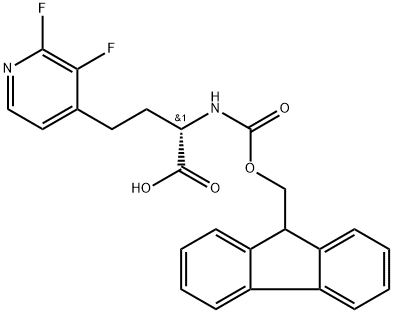 FMOC-4-(2,3-二氟吡啶-4-基)-氨基丁酸, 2349318-64-3, 结构式