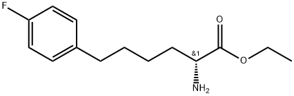 ethyl(R)-2-amino-6-(4-fluorophenyl)hexanoate 结构式