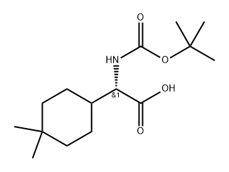 (S)-2-((叔丁氧羰基)氨基)-2-(4,4-二甲基环己基)乙酸, 2349340-35-6, 结构式