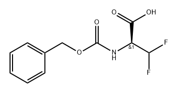 (S)-2-(((benzyloxy)carbonyl)amino)-3,3-difluoropropanoic acid 结构式