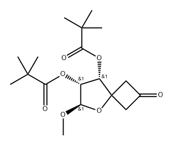 (6R,7R,8S)-6-Methoxy-2-oxo-5-oxaspiro[3.4]octane-7,8-diyl bis(2,2-dimethylpropanoate) Structure