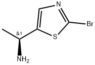(αS)-2-Bromo-α-methyl-5-thiazolemethanamine 化学構造式
