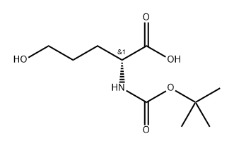(R)-2-((tert-Butoxycarbonyl)amino)-5-hydroxypentanoic acid Struktur
