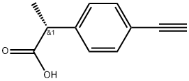 Benzeneacetic acid, 4-ethynyl-α-methyl-, (αR)- Structure