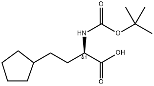 Boc-(S)-2-amino-4-cyclopentylbutanoic acid Struktur