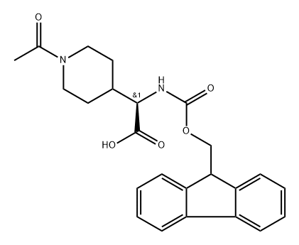 Fmoc-D-(1-Acetyl-piperidyl-4-yl)glycine,2349665-89-8,结构式