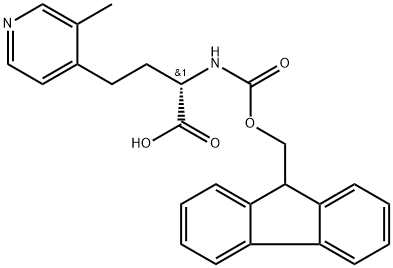 4-Pyridinebutanoic acid, α-[[(9H-fluoren-9-ylmethoxy)carbonyl]amino]-3-methyl-, (αS)- Structure