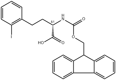 (S)-FMOC-2-氨基-4-(2-碘苯基)丁酸, 2350157-43-4, 结构式