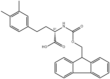 Benzenebutanoic acid, α-[[(9H-fluoren-9-ylmethoxy)carbonyl]amino]-3,4-dimethyl-, (αS)-,2350173-82-7,结构式