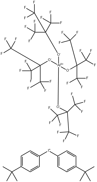 双[4-(叔丁基)苯基]碘鎓四(九氟叔丁氧基)铝酸盐, 2350272-68-1, 结构式