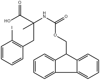 N-Fmoc-2-iodo-a-methyl-DL-phenylalanine,2352971-55-0,结构式