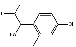 α-(Difluoromethyl)-4-hydroxy-2-methylbenzenemethanol Struktur