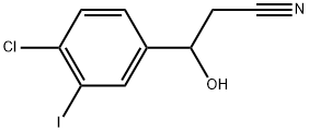 4-Chloro-β-hydroxy-3-iodobenzenepropanenitrile Structure