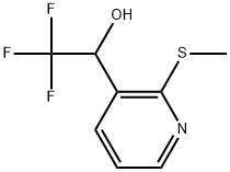 2-(Methylthio)-α-(trifluoromethyl)-3-pyridinemethanol 化学構造式