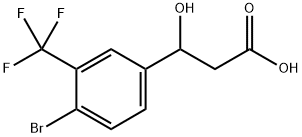 3-(4-BROMO-3-(TRIFLUOROMETHYL)PHENYL)-3-HYDROXYPROPANOIC, 2353408-10-1, 结构式