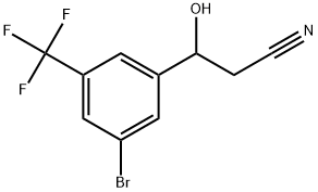 3-Bromo-β-hydroxy-5-(trifluoromethyl)benzenepropanenitrile Structure