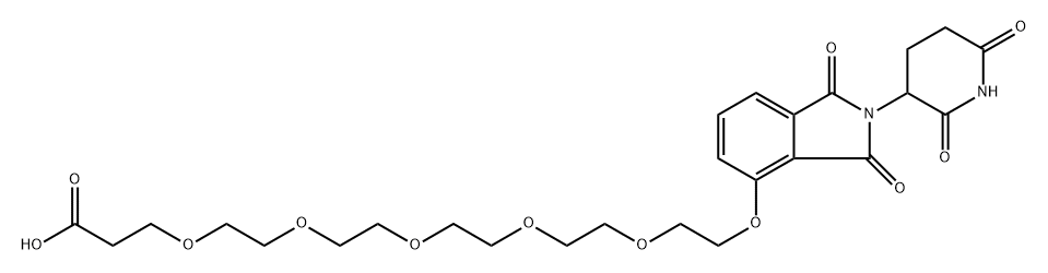 1-((2-(2,6-dioxopiperidin-3-yl)-1,3-dioxoisoindolin-4-yl)oxy)-3,6,9,12,15-pentaoxaoctadecan-18-oic acid,2353563-48-9,结构式