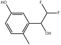 α-(Difluoromethyl)-5-hydroxy-2-methylbenzenemethanol 结构式