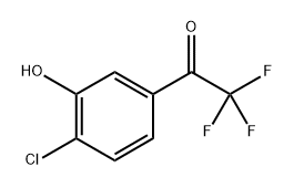 1-(4-Chloro-3-hydroxyphenyl)-2,2,2-trifluoroethanone 化学構造式