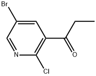 1-(5-Bromo-2-chloro-3-pyridinyl)-1-propanone 结构式