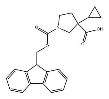 3-cyclopropyl-1-{[(9H-fluoren-9-yl)methoxy]carbo
nyl}pyrrolidine-3-carboxylic acid Structure