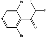 1-(3,5-Dibromo-4-pyridinyl)-2,2-difluoroethanone 结构式