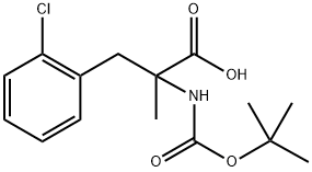 N-Boc-2-chloro-a-methyl-DL-phenylalanine 化学構造式