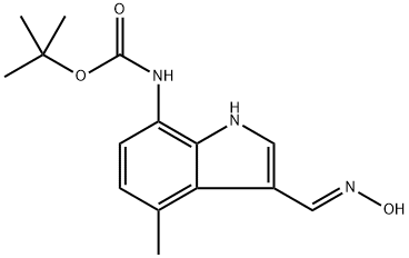 tert-butyl (E)-(3-((hydroxyimiNA)methyl)-4-methyl-1H-indol-7-yl)carbamate/tert-butyl (Z)-(3-((hydroxyimiNA)methyl)-4-methyl-1H-indol-7-yl)carbamate|